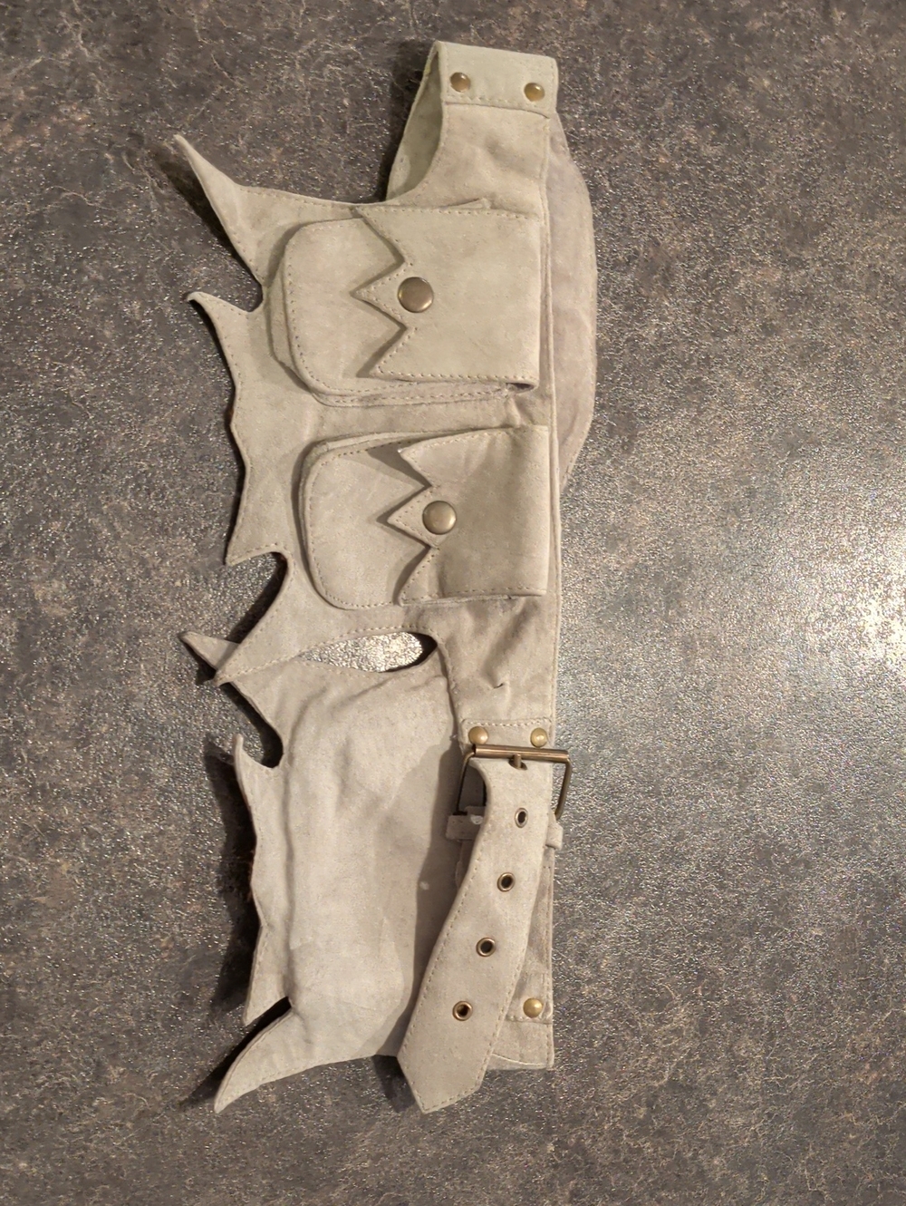 Grey Suede Utility Belt